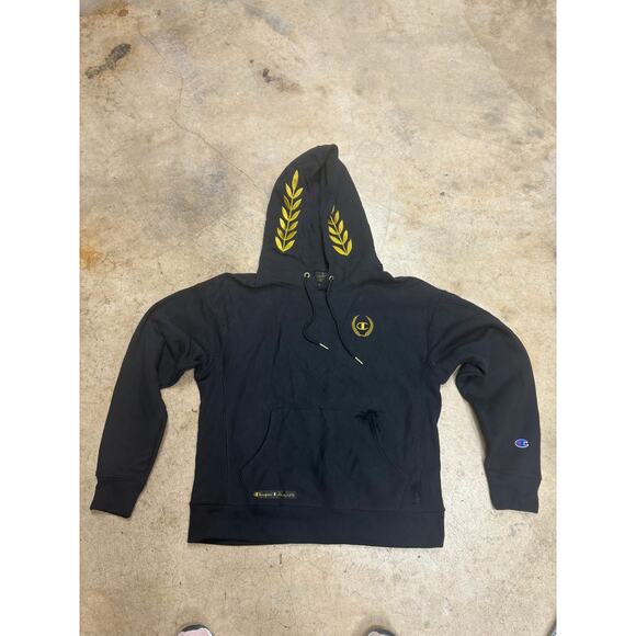 Champion x Muhammad Ali Black Gold Laurel Hoodie – Limited Edition Streetwear - Picture 2 of 14